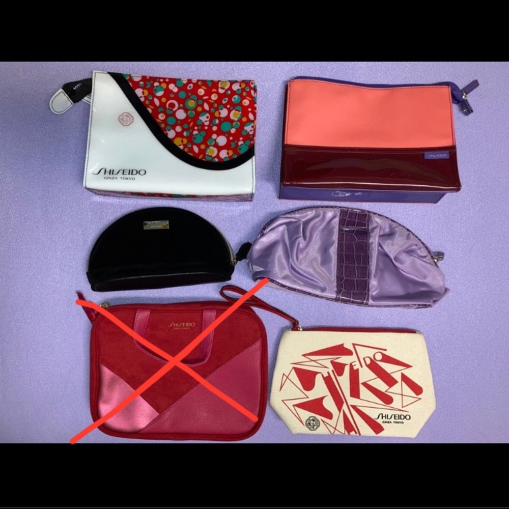 5 Shiseido Toiletry/Makeup Bags (NEW)